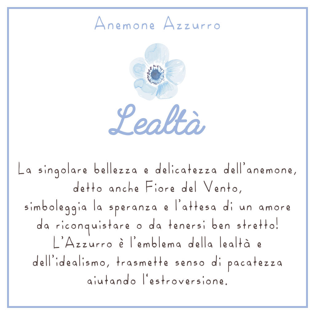 COLLANA LULI <br /> Anemone Azzurro <br /> "Lealtà" - Luli Art Bijoux