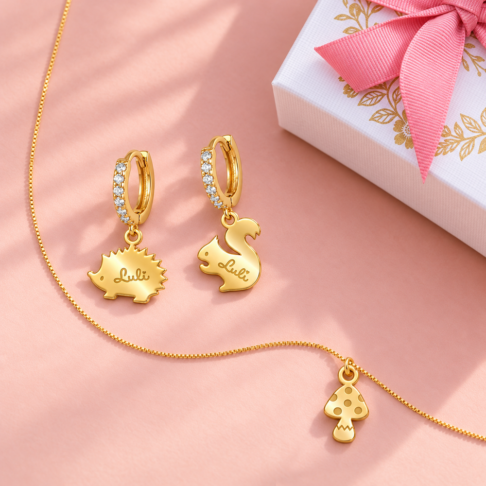 Foresta Set: orecchini + collana
