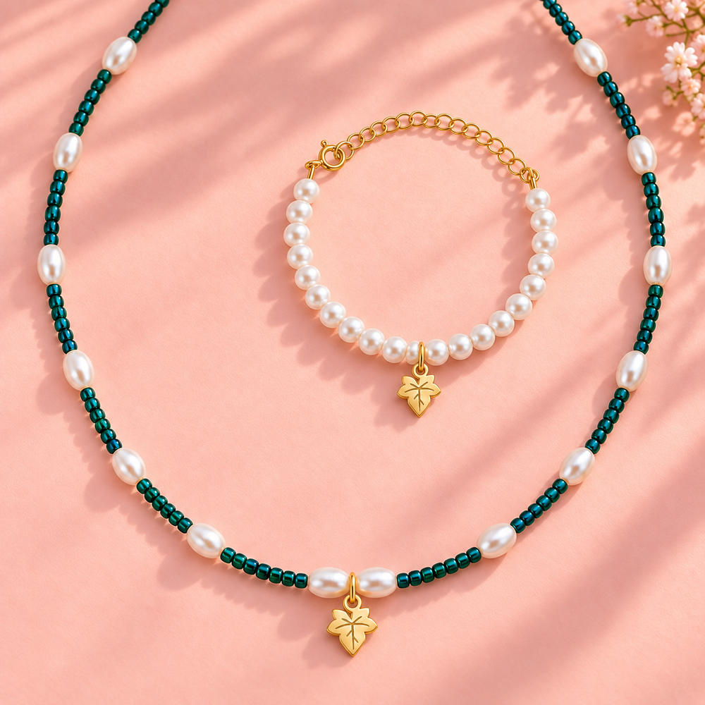 Edera Set: collana + bracciale