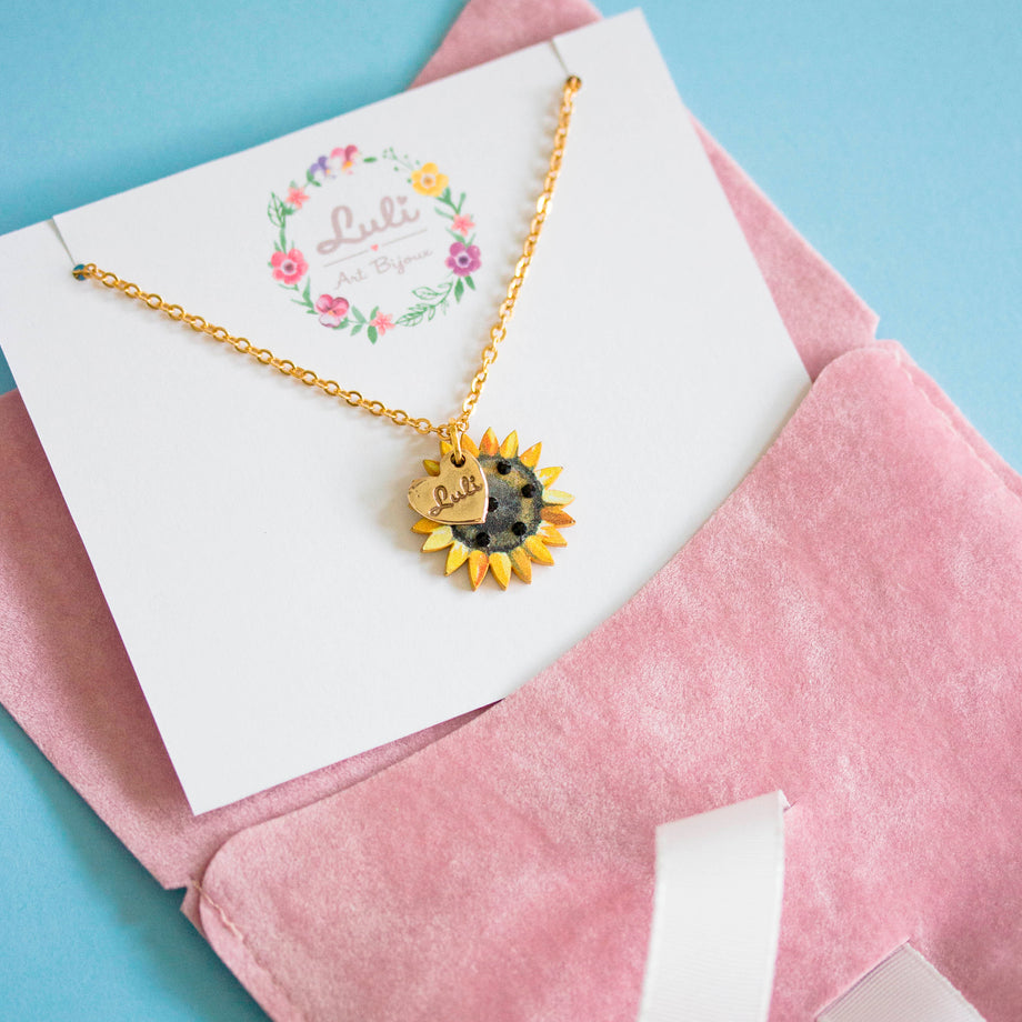 LULI Art Bijoux - Collana con ciondolo Girasole. – Luli Art Bijoux