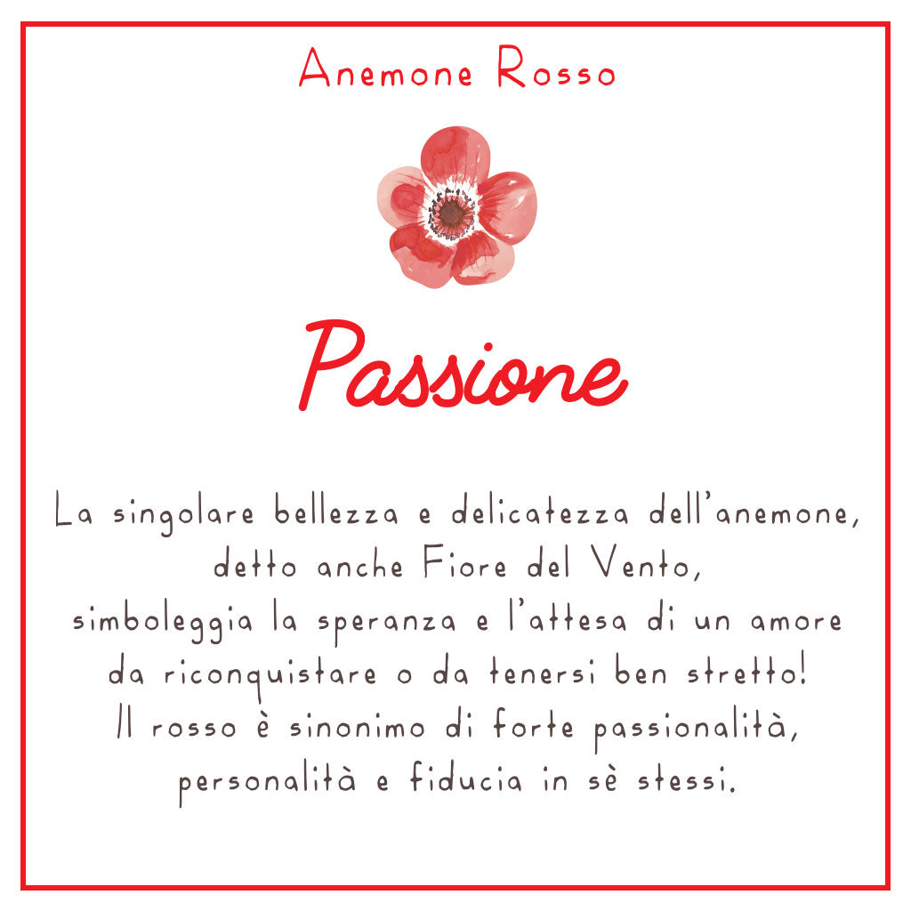 COLLANA LULI <br /> Anemone Rosso <br /> "Passione" - Luli Art Bijoux