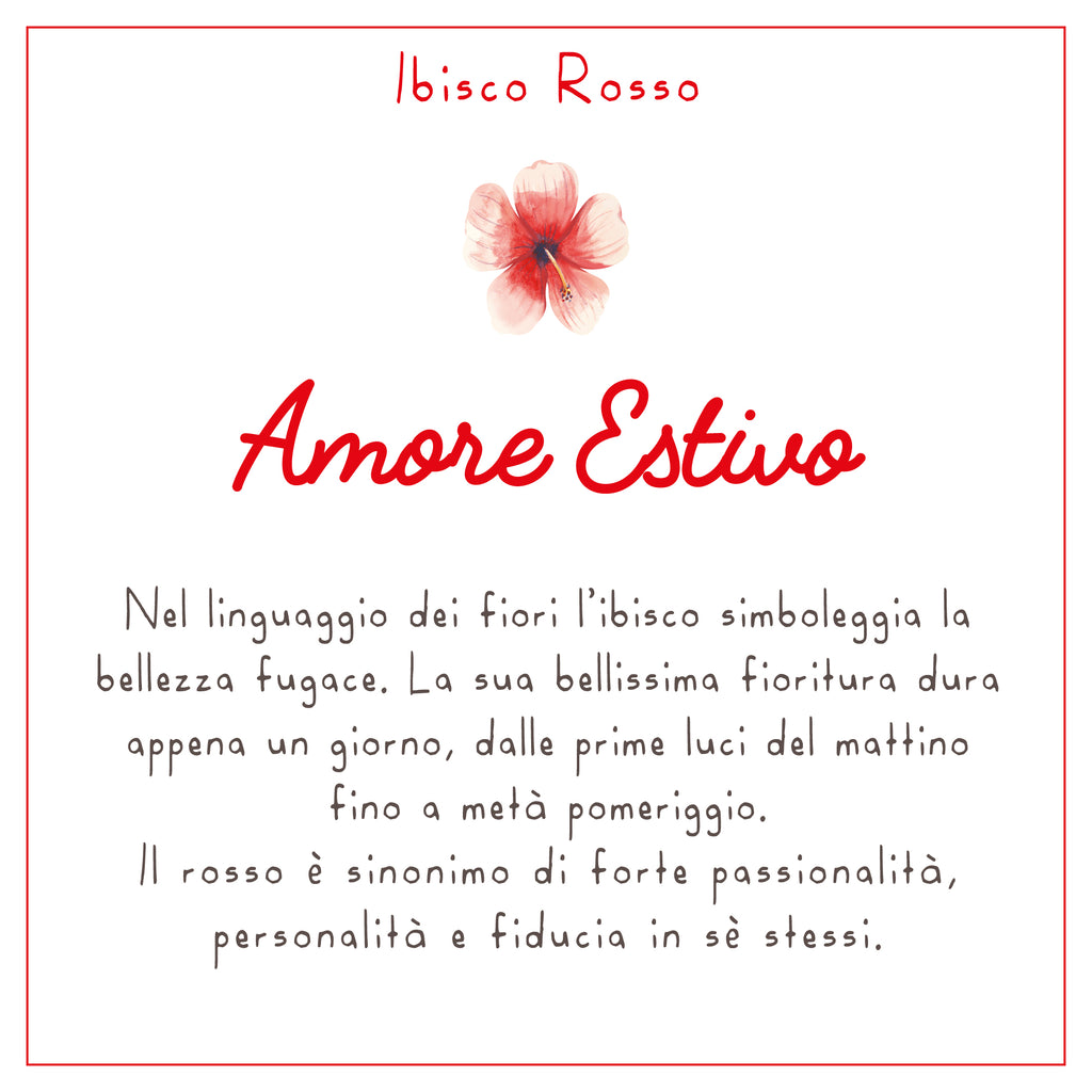 COLLANA LULI <br /> Ibisco Rosso <br /> "Amore Estivo" - Luli Art Bijoux