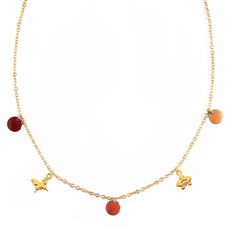 LULI Art Bijoux - Collana pendente con girasole in ottone. – Luli Art Bijoux